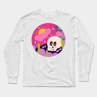 Cute halloween spooky graveyard design Long Sleeve T-Shirt